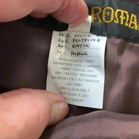 Price Roman Vintage Designer Skirt, Wool  Blend, Chocolate Brown Size 4 - Picture 5 of 5